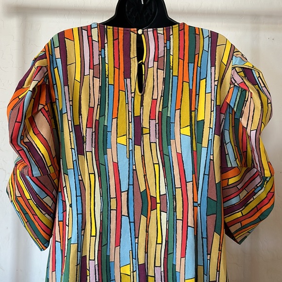 Hottie + Lord Women’s Multicolored Scrunch Sleeve Dress - Picture 7 of 15